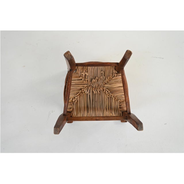Antique French Provincial Style Rush Seat Child's Armchair For Sale In New York - Image 6 of 11