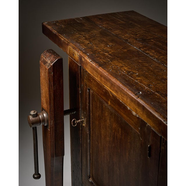 French Alps Chestnut Workbench, Circa 1850, Solid Wood For Sale - Image 9 of 9