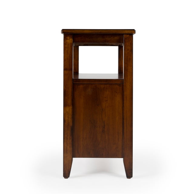Marcus Side Table with Storage, Medium Brown For Sale - Image 10 of 11
