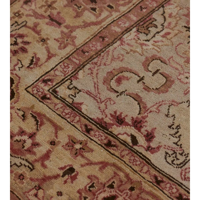 Handwoven Revival Agra Style Wool Rug For Sale In Los Angeles - Image 6 of 13