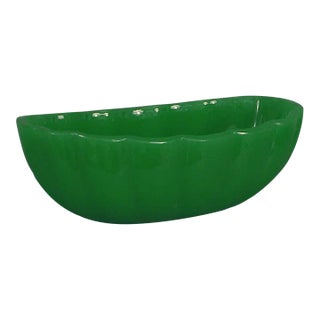 1920s Steuben Bowl, Jade Green With Scalloped Edge For Sale