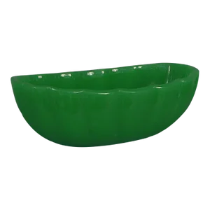 1920s Steuben Bowl, Jade Green With Scalloped Edge