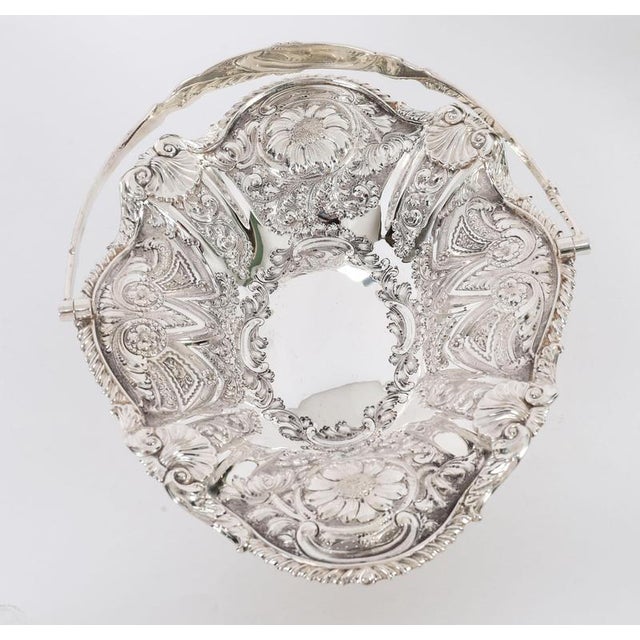 Antique Victorian Silver Plated Fruit Basket, 1800s For Sale - Image 10 of 18