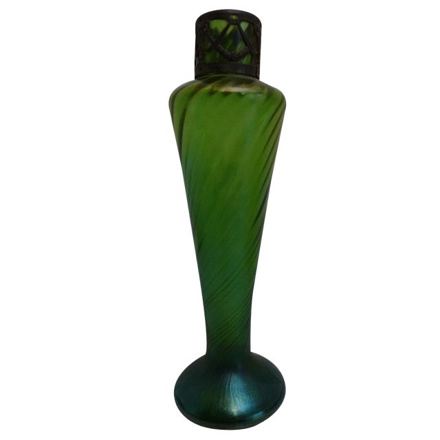 Art Nouveau Irisdescent Art Glass Vase For Sale