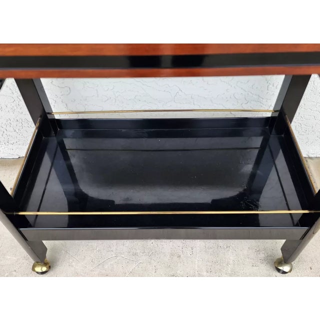 Paul M Jones Serving Bar Cart Rolling 1960s For Sale In Miami - Image 6 of 12