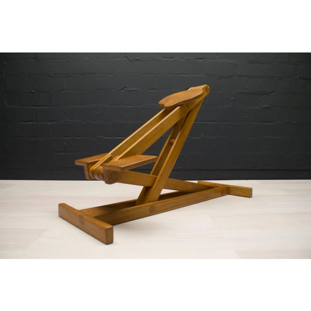 Scandinavian Adjustable Wooden Stool, 1960s For Sale - Image 3 of 17