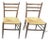1970s Pair of Gio Ponti for Gerdau Ladder Back Chairs For Sale