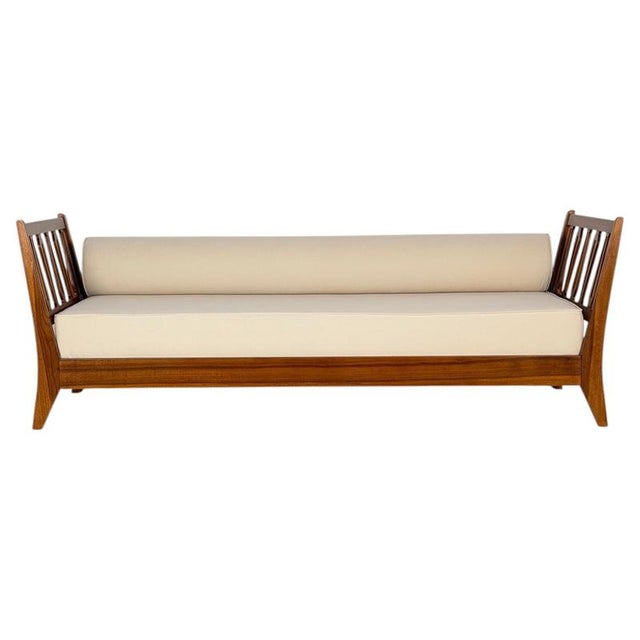 Cherrywood Daybed with Long Bolster by Gio Ponti for Italbed, 1950 For Sale - Image 12 of 12