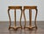 19th Century Pair of 19th Century English Regency Walnut Side Tables with Carved Details For Sale - Image 5 of 12