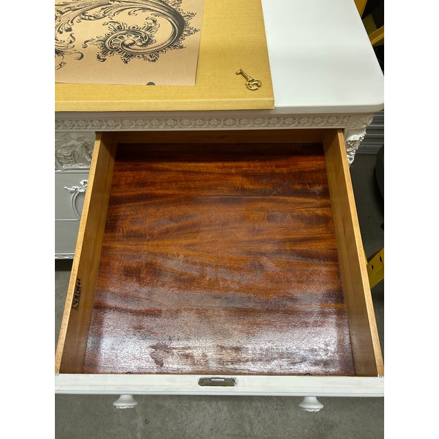 Antique Sligh French Style Dresser W/ Gesso & Mirror For Sale - Image 14 of 16
