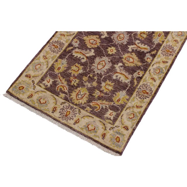 Contemporary 1990s Vintage Contemporary Ziegler Kafkaz Brown/Ivory Wool Rug - 2′ × 2′11″ For Sale - Image 3 of 9