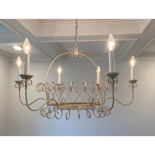 Early 21st Century French Style Wire Basket Chandelier Chairish