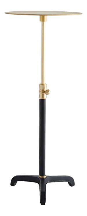 Celerie Kemble for Arteriors Addison Short Accent Table in Black Leather
