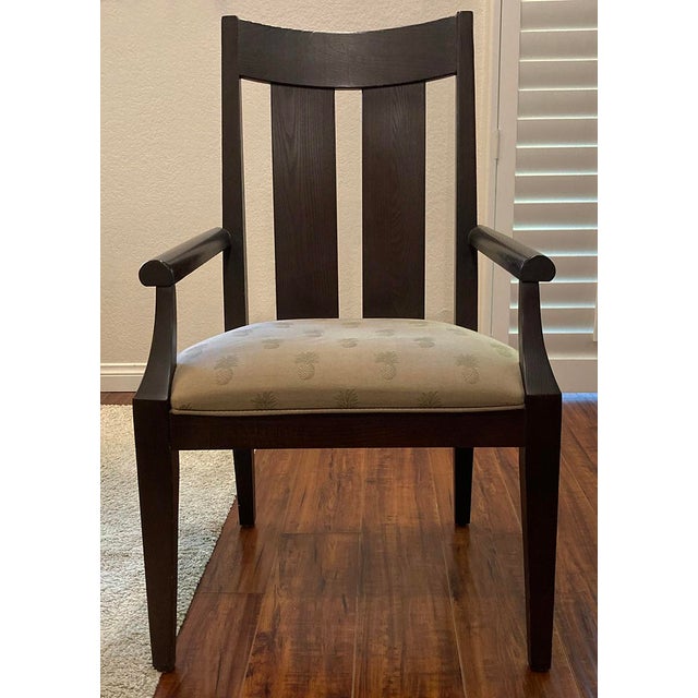Wood Ethan Allen Horizons Collection Dining Table & 6 Chairs For Sale - Image 7 of 12