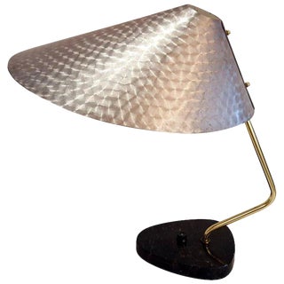 Mid-Century German Ufo Space Age Brushed Aluminum Lamp For Sale