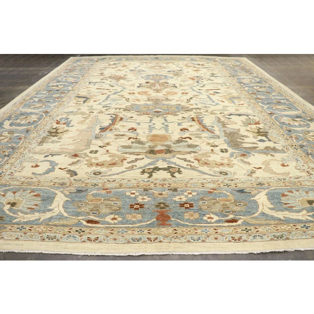 Textile Persian Sultanabad Rug - 12'09 X 16'04 For Sale - Image 7 of 9