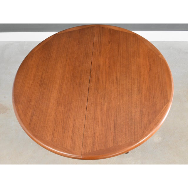 1960s Refinished Round to Oval Danish Modern Teak Dining Table For Sale In Boston - Image 6 of 11