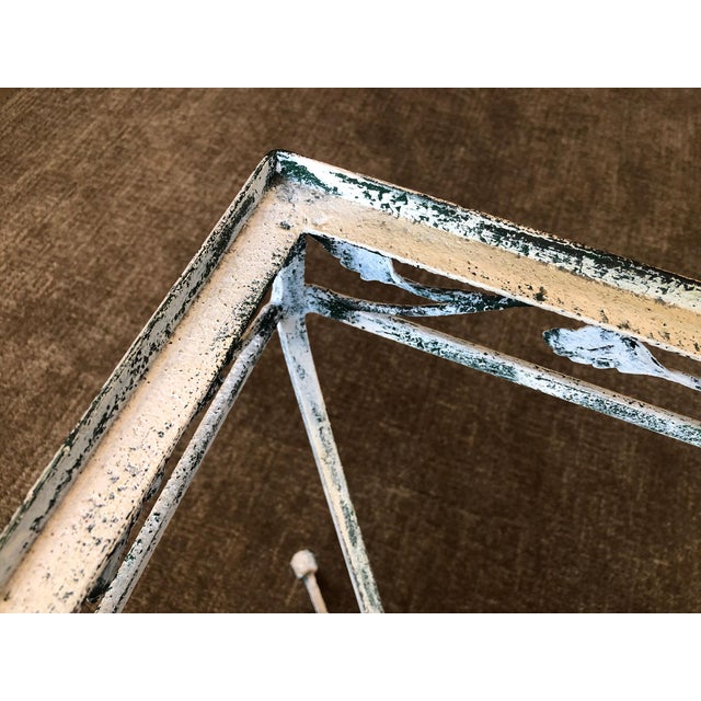 Vintage Salterini Wrought Iron Side Table Base – Leaf & Vine Design – No Glass Top, Attributed Description Vintage...