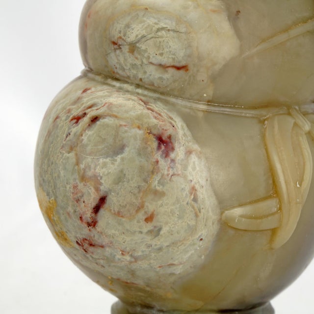 Vintage Chinese Hand Carved Soapstone Double Gourd Vase For Sale In Phoenix - Image 6 of 8