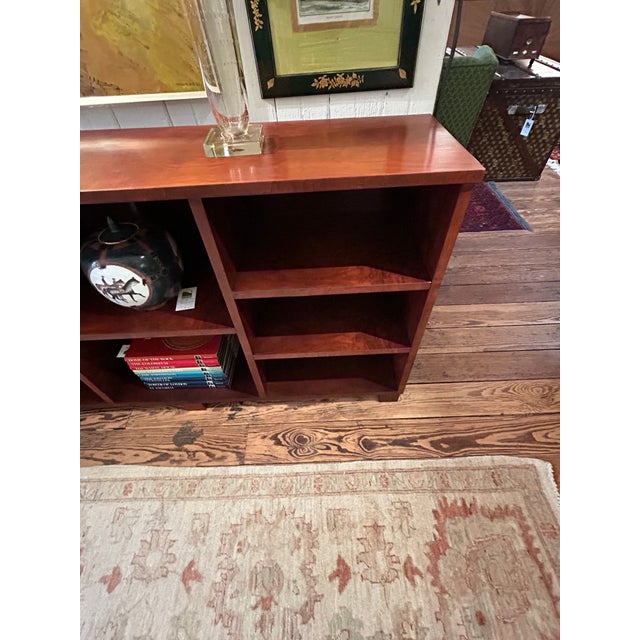 Brown Walnut Midcentury Modern Bookcase Cabinet For Sale - Image 8 of 9