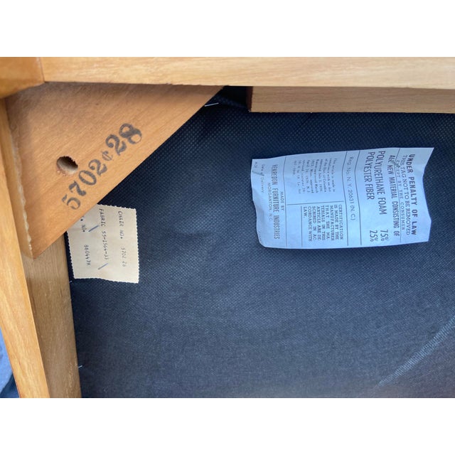 Vintage Maple Fabric Henredon "Triomphe" Dining Chair Set of 8 For Sale - Image 9 of 18