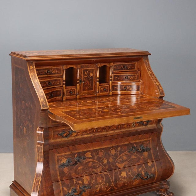 Dutch Style Secretaire with Floral Inlays For Sale - Image 4 of 15