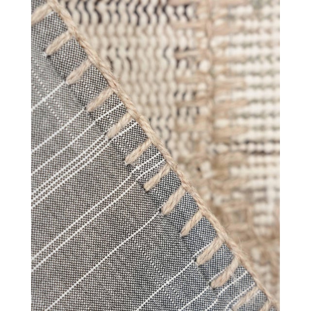 Turkish Vintage Beige Patchwork Turkish Rug - Handwoven Boho Carpet For Sale - Image 3 of 11