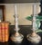 Antique Georgian Sheffield silverplate over coper candlesticks made in England in 1814 Stamped "T" in the style indicating...