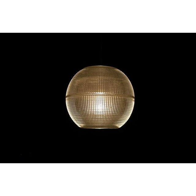 Gold Paris Street Pendant Light from Holophane, France, 1960s For Sale - Image 8 of 18