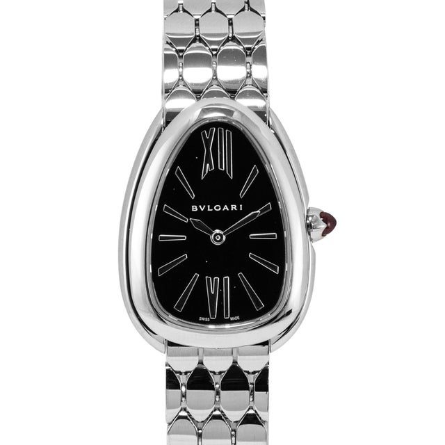 Brand: Bvlgari Gender: Ladies Metal Type: Stainless Steel Length: 6.75 inches Width: 33.00 mm Weight: 61.61 grams Bvlgri...