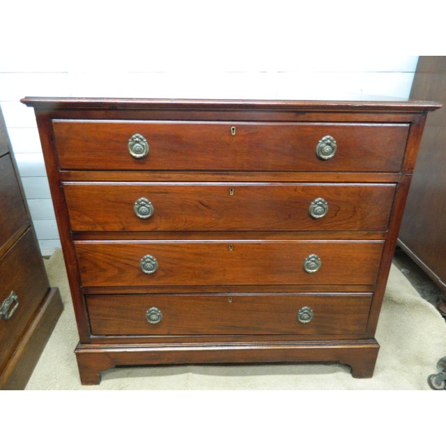 Small Edwardian Mahogany Chest of Drawers, 1890s For Sale - Image 17 of 18