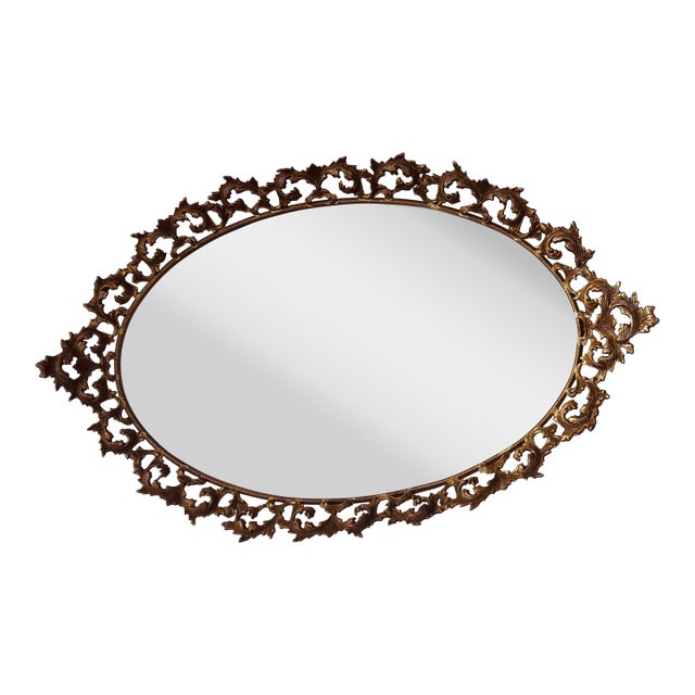 Gold Plated Mirror Tray For Sale