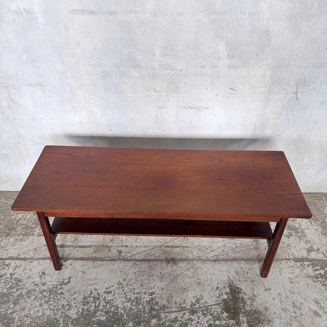 Mid-Century Teak Coffee Table with Undershelf Storage For Sale - Image 6 of 10