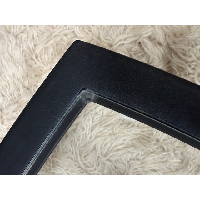 Mid-Century Modern 1990s Brown Jordan End Table Heavy Aluminum Glass Apron Attributed For Sale - Image 3 of 9