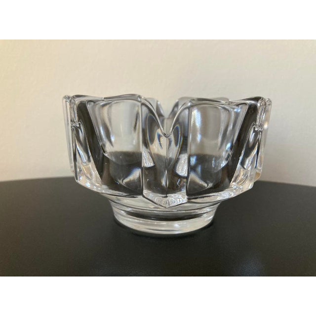 A beautiful paperweight, decorative bowl or votive candle holder in the form of a crown by Orrefors, Sweden. Piece can be...