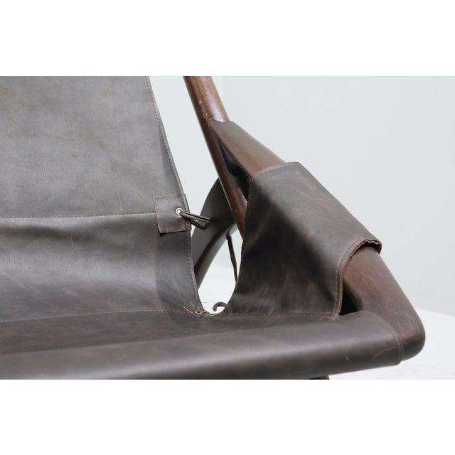 Sheepskin and Leather Armchairs with Headrests by W.D. Andersag, 1959, Set of 2 For Sale - Image 12 of 17