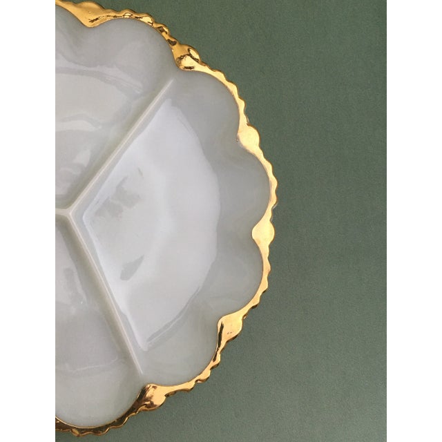 1950s Milk Glass Serving Plates - A Pair For Sale - Image 11 of 12