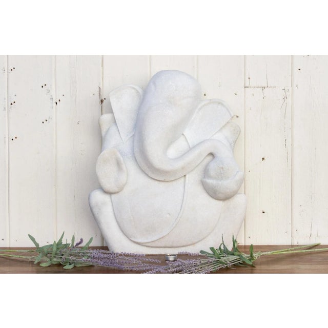 Tall Handcarved Modern Marble Ganesha For Sale - Image 10 of 11
