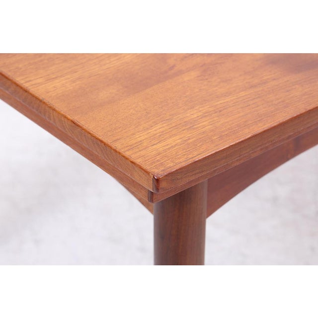 Brown Vintage Extendable Dining Table in Teak, 1960s For Sale - Image 8 of 11