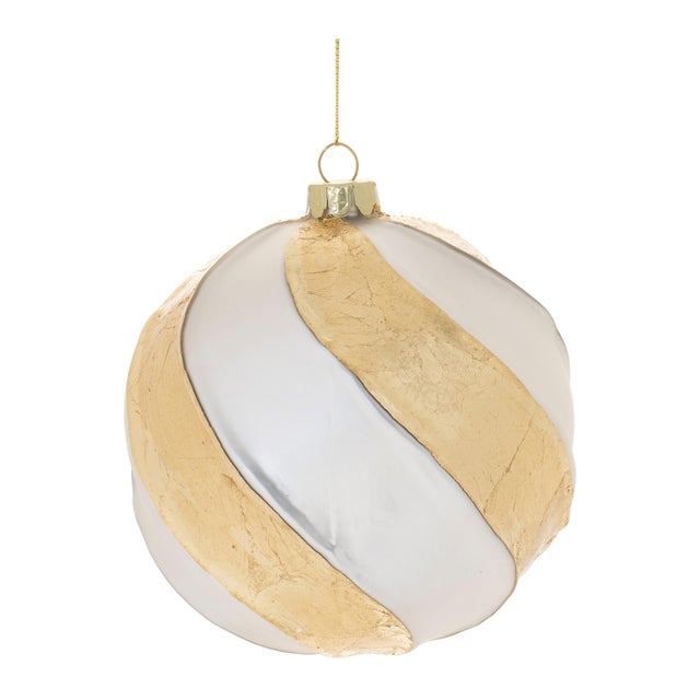 2020s Distressed Glass Ball Ornament (Set of 6) For Sale - Image 5 of 7