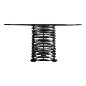 1970s Italian Modernist Round Chrome Dining Table