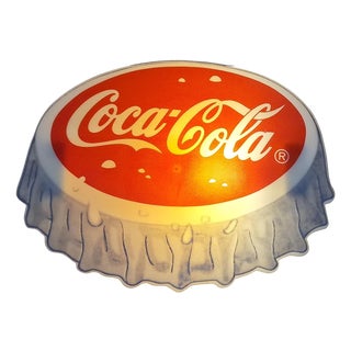 Vintage Wall Lamp in Plastic with Coca-Cola Advertising, 1980s For Sale
