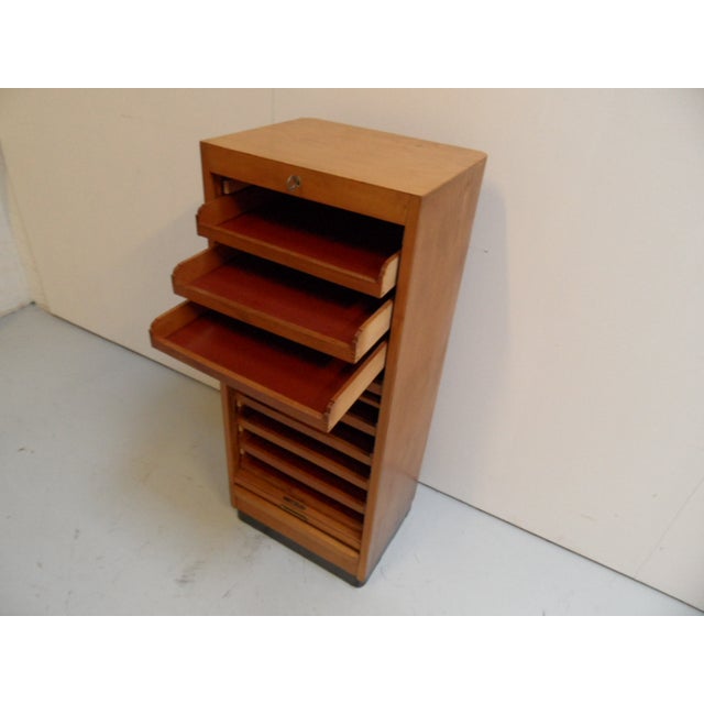 Vintage Filing Cabinet with Roller Shutter, 1930s For Sale - Image 12 of 13