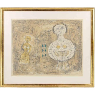 Massimo Campigli, Two Women Edition of 100, 1950s, Lithograph For Sale