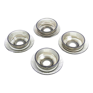 Glass Fruit Salad Service, Europe, 1970s, Set of 8