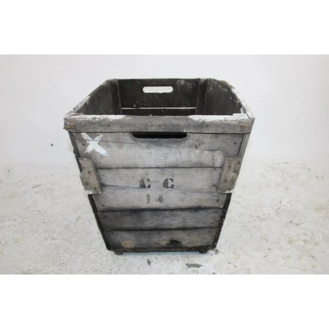 Antique French Wooden Wine Crate, 19th C. For Sale - Image 4 of 6