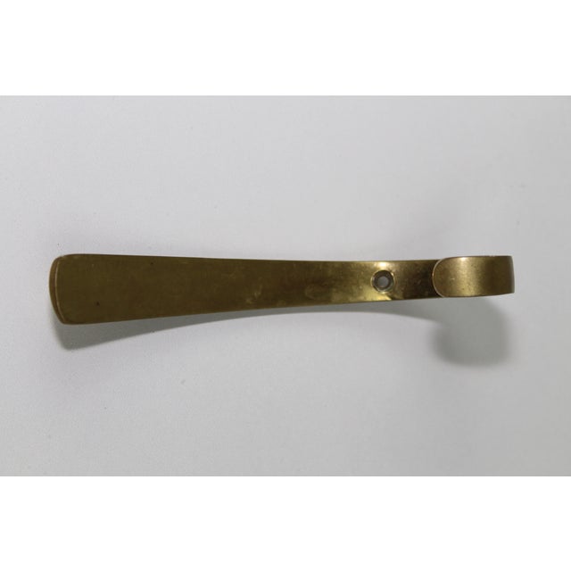 Austrian Brass Coat Hooks, 1950s, Set of 6 For Sale - Image 9 of 12