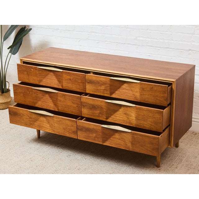 Mid 20th Century Restored Six Drawer Dresser For Sale - Image 11 of 12