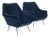 Italian Dark Blue Armchair For Sale