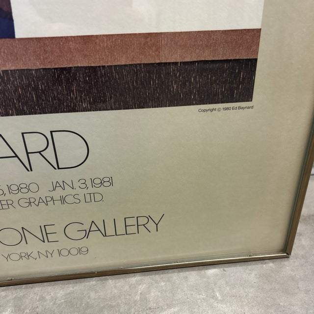 Vintage Ed Baynard Exhibition Poster 1980, Framed For Sale - Image 9 of 11